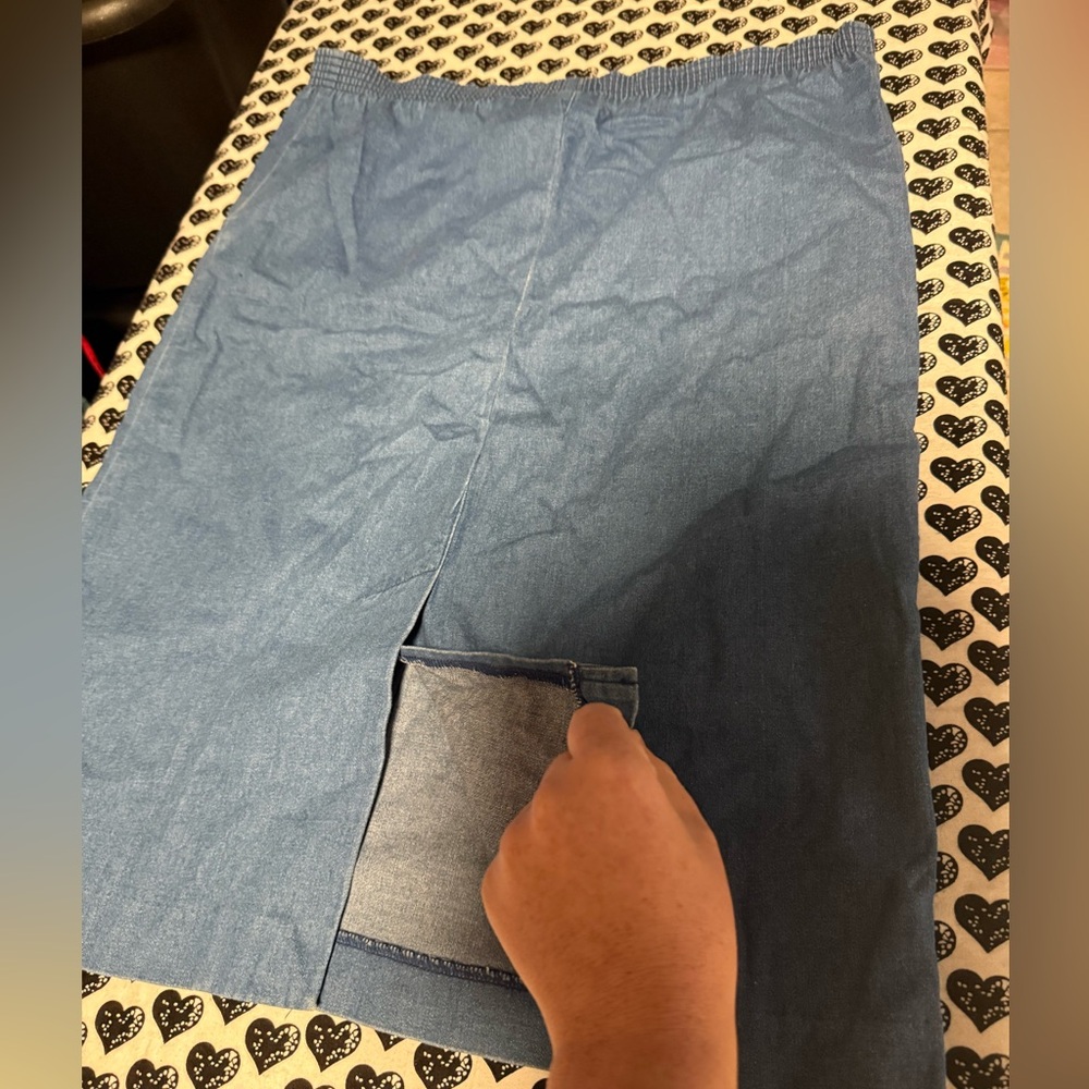Alfred dunner Blue Denim Skirt size 14 - Picture 9 of 12